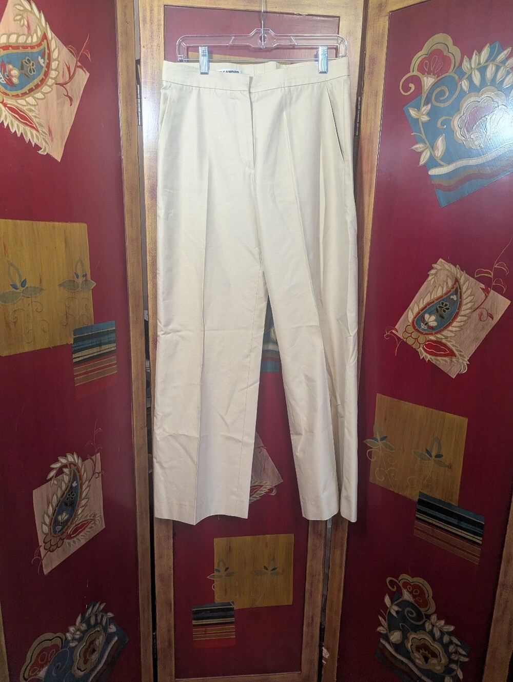 Vintage Jil Sander Womens Cotton Pants Beige 36/4 Made In Germany Quiet Luxury